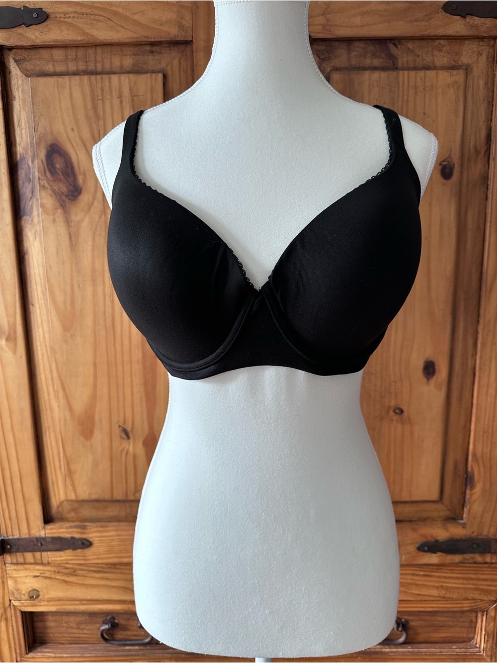 Victoria's Secret Body by Victoria Lined Demi Underwire Bra Solid Black - 36DD